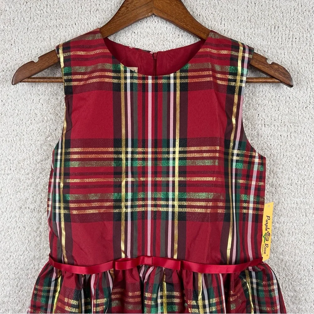 Purple Rose Dress Girls‎ 16 Red Plaid Holiday Fit & Flare Sleeveless Zip
